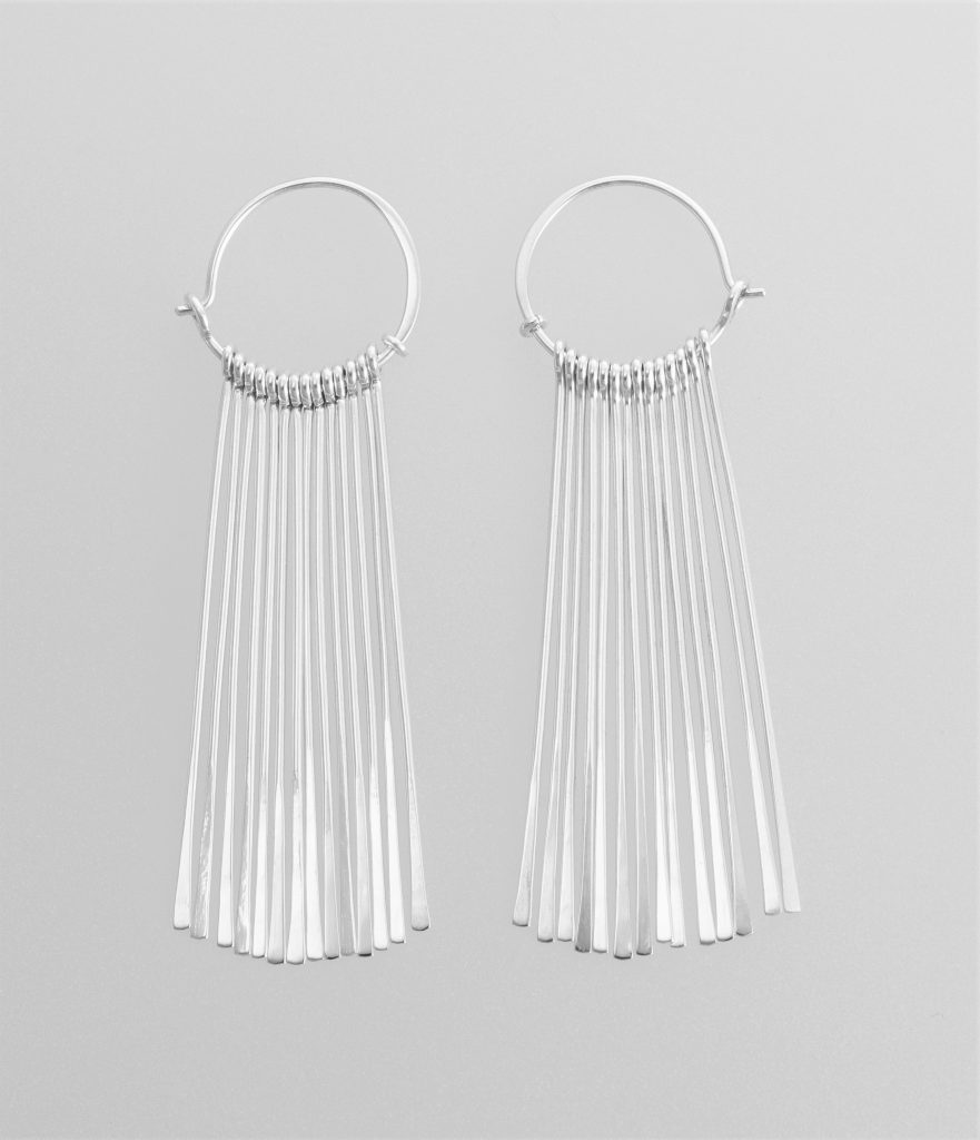 “Fringes Ι” Earrings silver