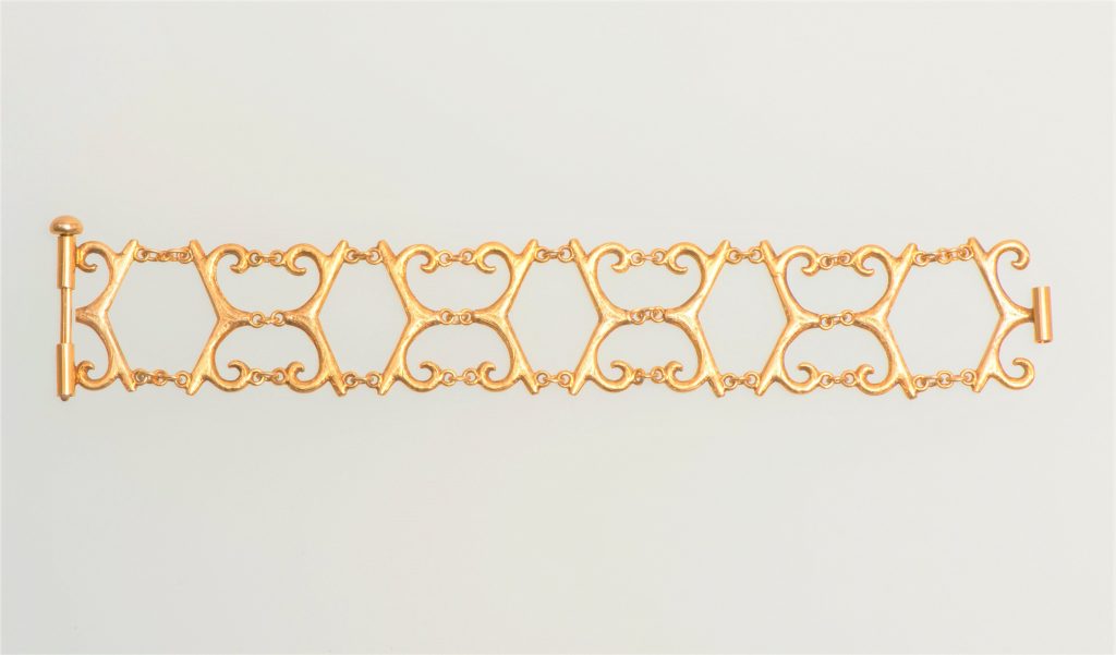 “Byzantine I” Bracelet, silver, yellow