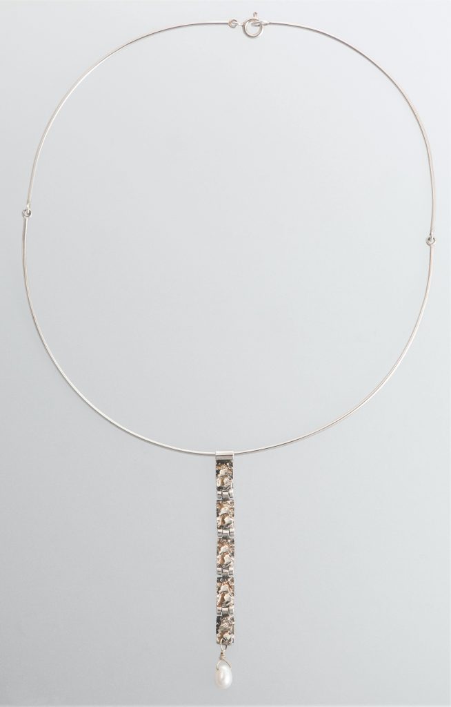 “Sultana” Necklace silver and gold, pearl