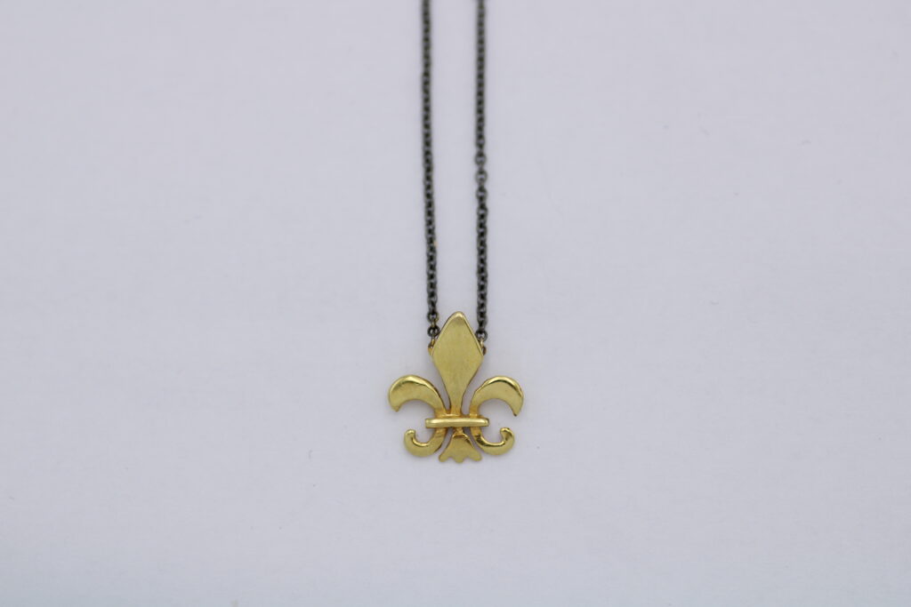 “Lily” Necklace gold, yellow, black