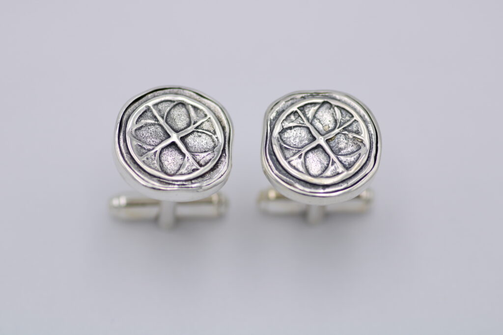 “Wheel” Cufflinks, silver