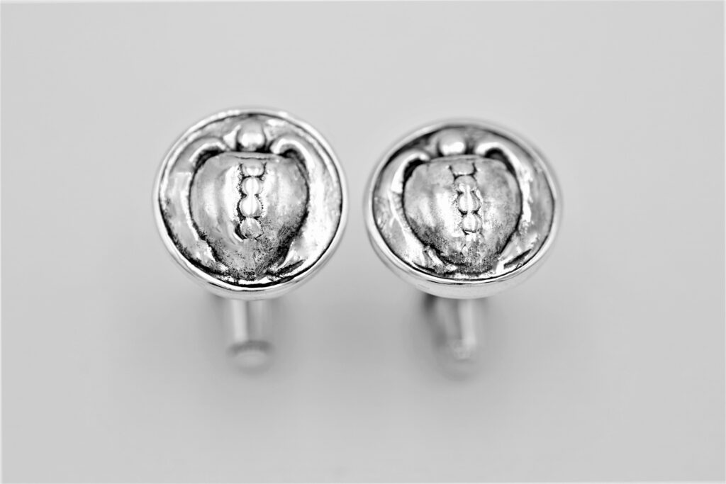 “Sea turtle” Cufflinks, silver