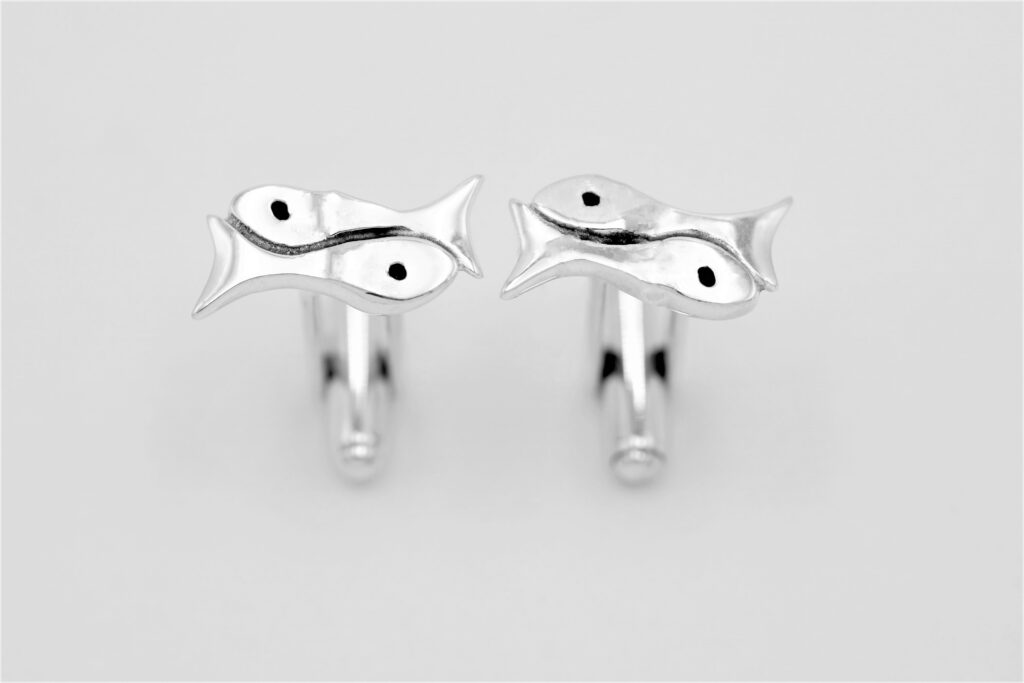 “Pisces” Cufflinks, silver