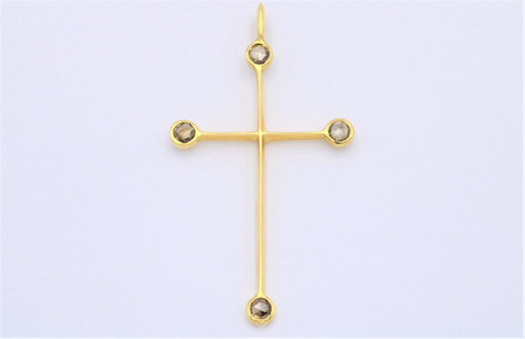 “Theofano Ι” Cross gold, diamonds