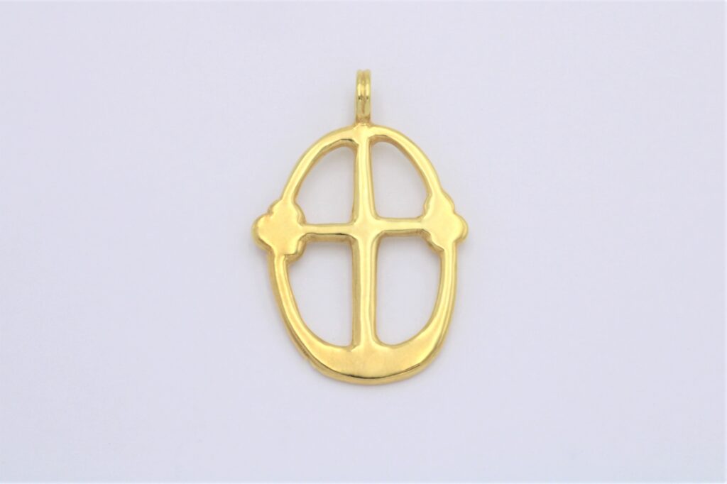 “Mount Athos” Cross silver yellow