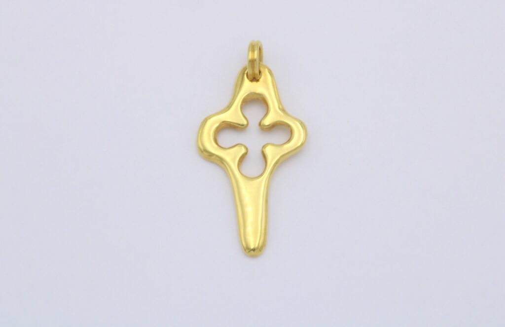 “Cycladic four-leaf ΙΙ” Cross silver, yellow