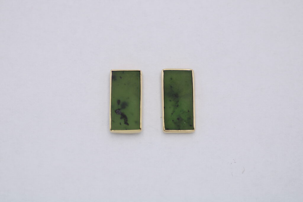 “Jade”Earrings gold, jade