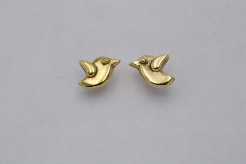 “Little birds” Earrings gold