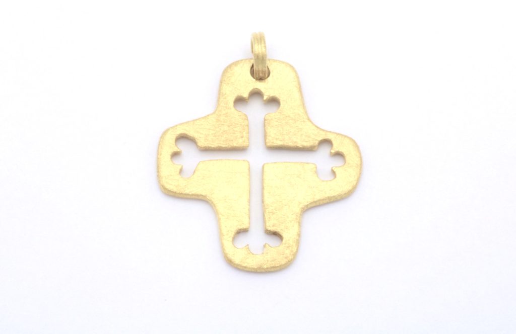 “Clovet all over” Cross silver yellow matt