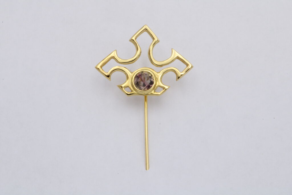 “ Minoan” Brooch gold, tourmaline