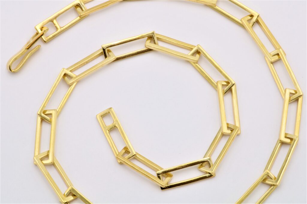 “Giga Chain” Αλυσίδα ασημένια κίτρινη