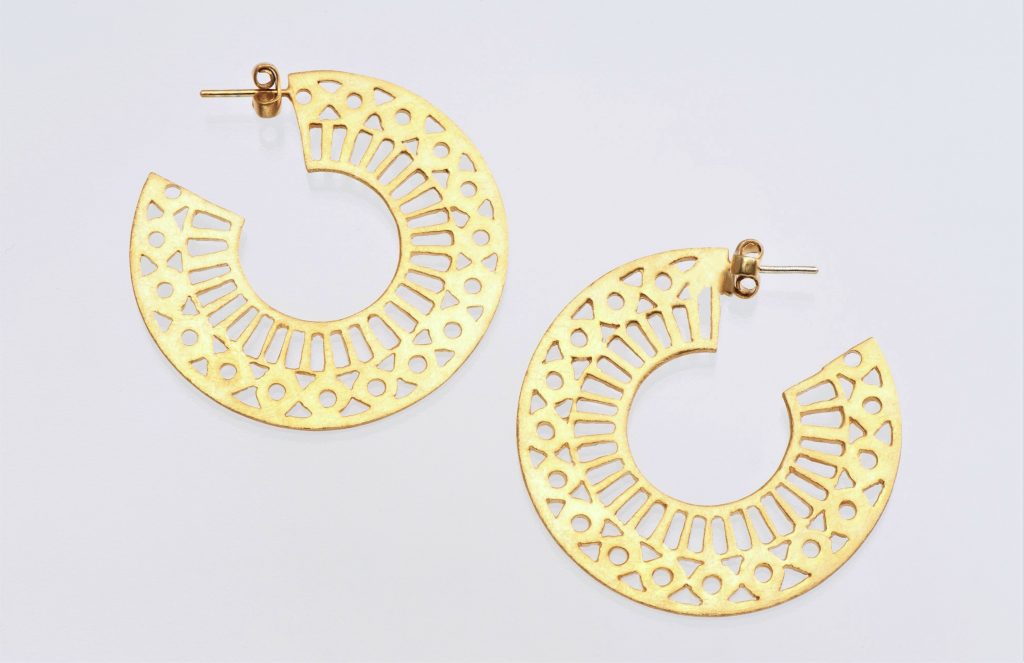 “Lacy IΙ” Earrings silver, yellow