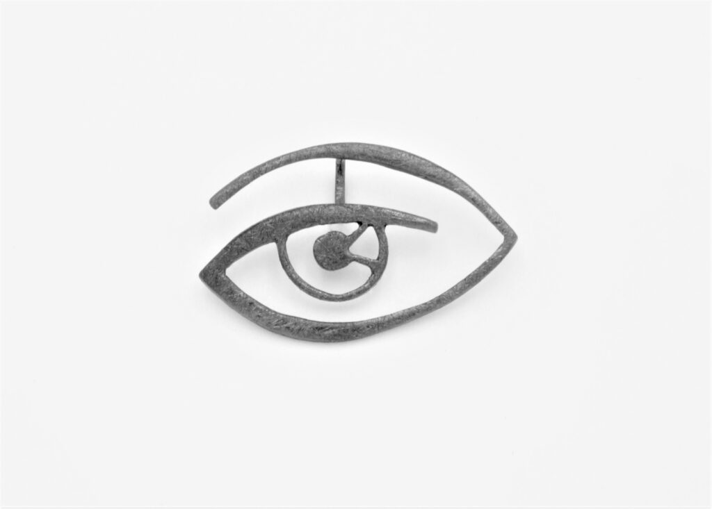 “Eye II” Pendant silver, black, matt