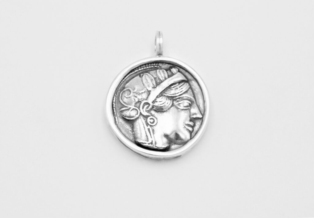 “Athena with hair” Coin, silver