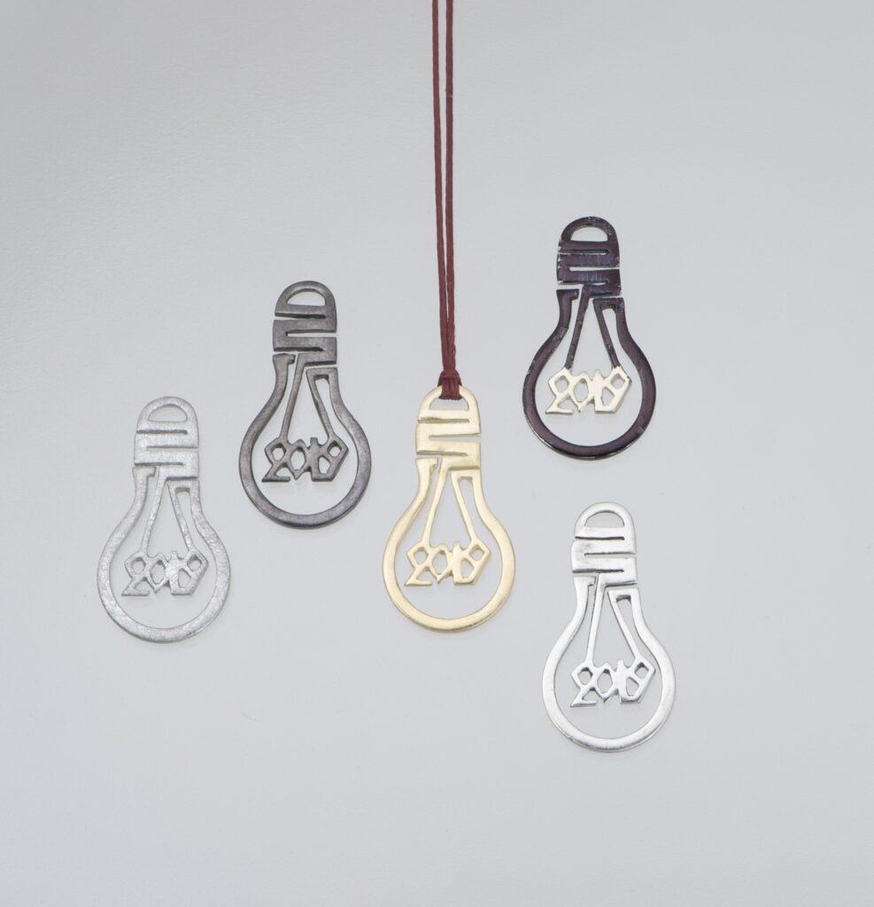 “Lamp” Pendant-lucky charm 2019 silver, white