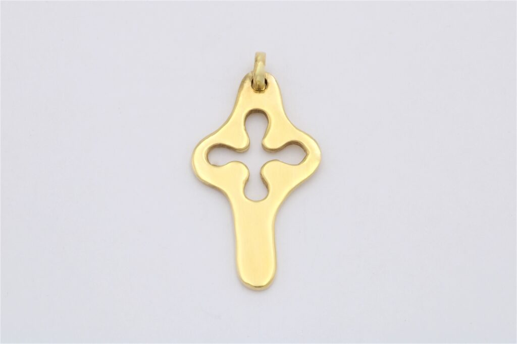 “Cycladic four-leaf ΙΙ” Cross silver, yellow