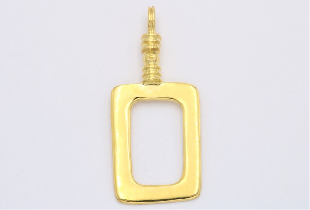 “Signal I” Pendant, silver, yellow