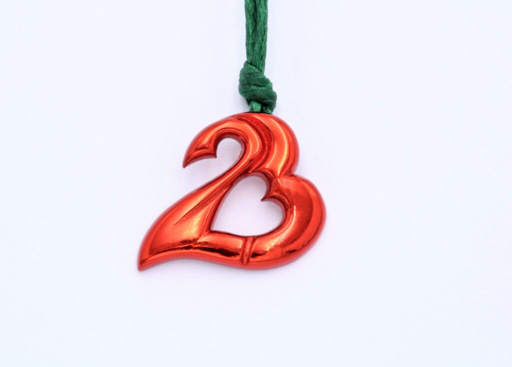 “Swan” Pendant-lucky charm 2023 silver, red