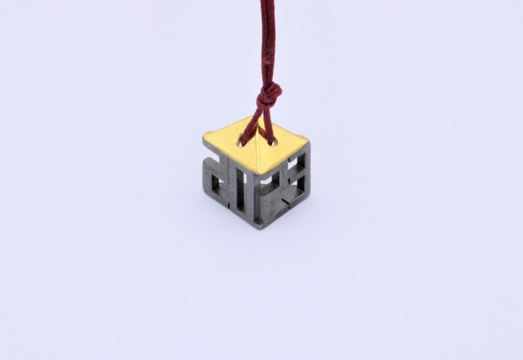 “Hestia” Pendant-lucky charm 2023 silver, yellow-black