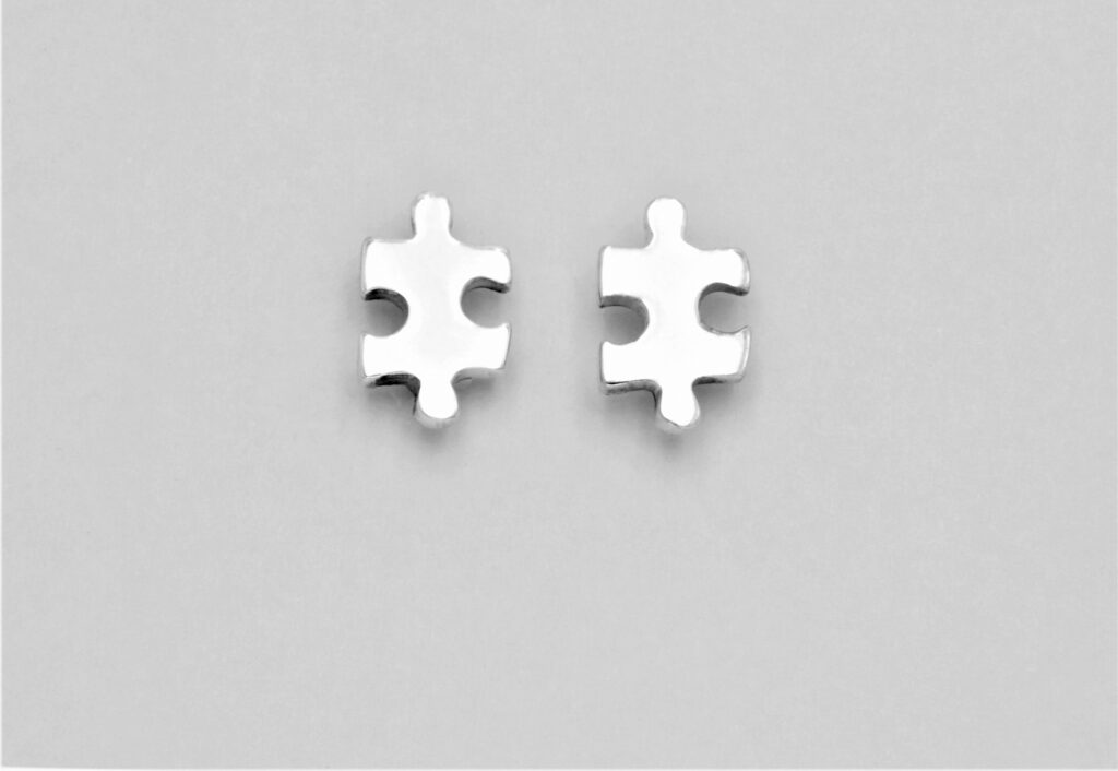 “Puzzle mini” Earrings silver