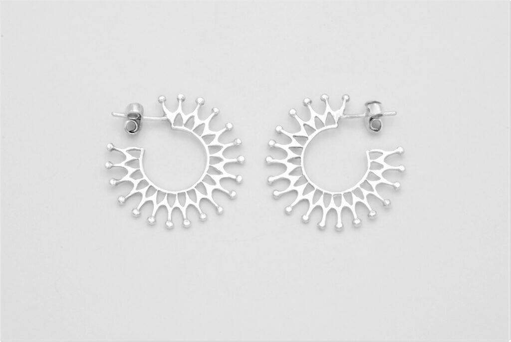 “Sun rays ΙΙΙ” Earrings silver