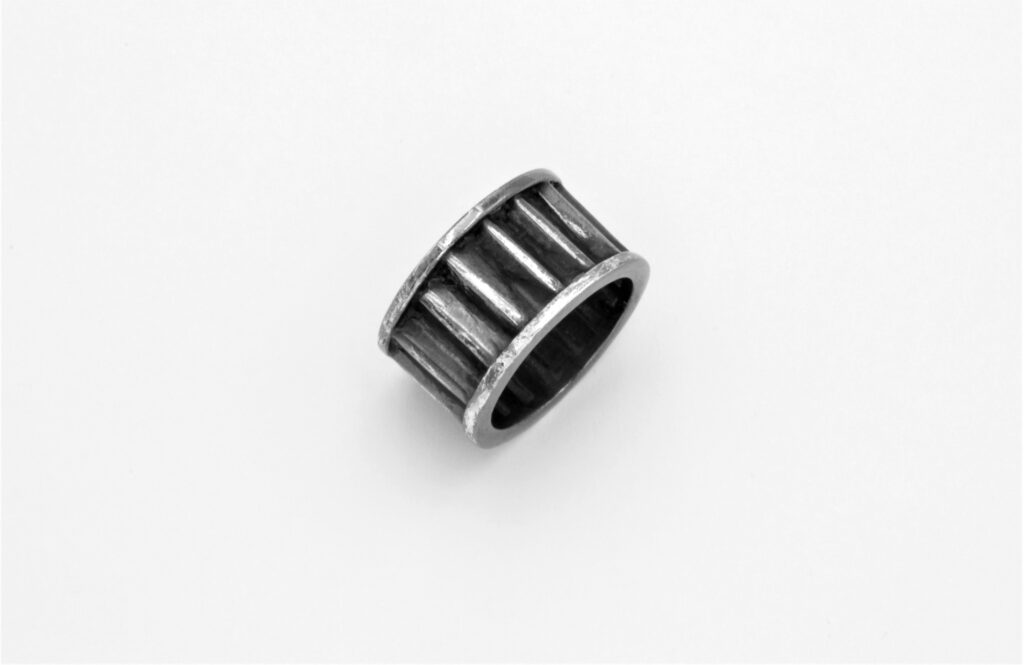 “Doric column” Ring, silver, black