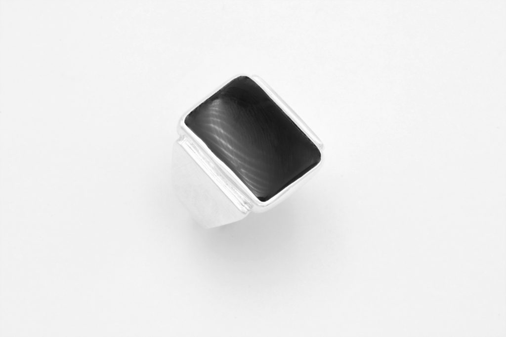 “Onyx” Ring, silver