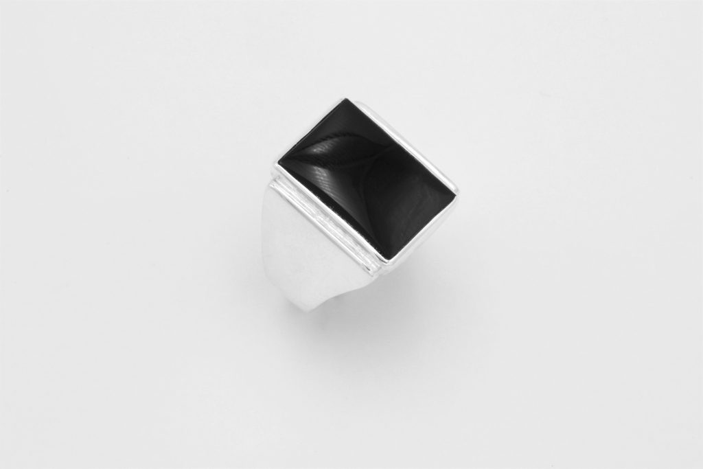 “Onyx” Ring, silver