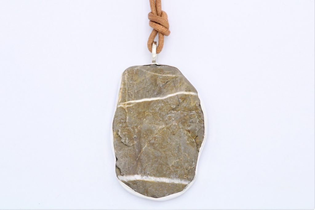 “Symi's stone ΙI” Pendant silver, stone