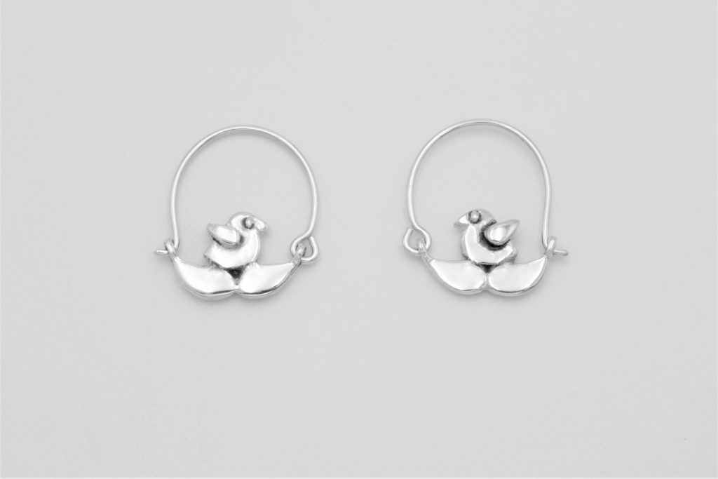 “Bird nest II” Earrings silver