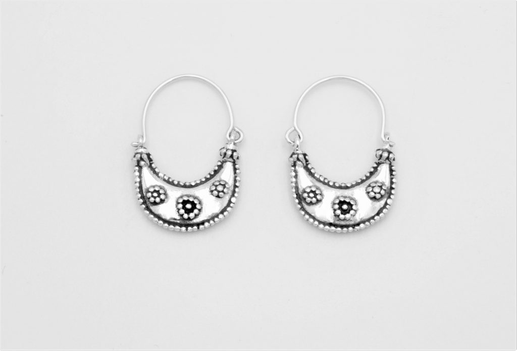 “Ancient boat shaped” Earrings silver
