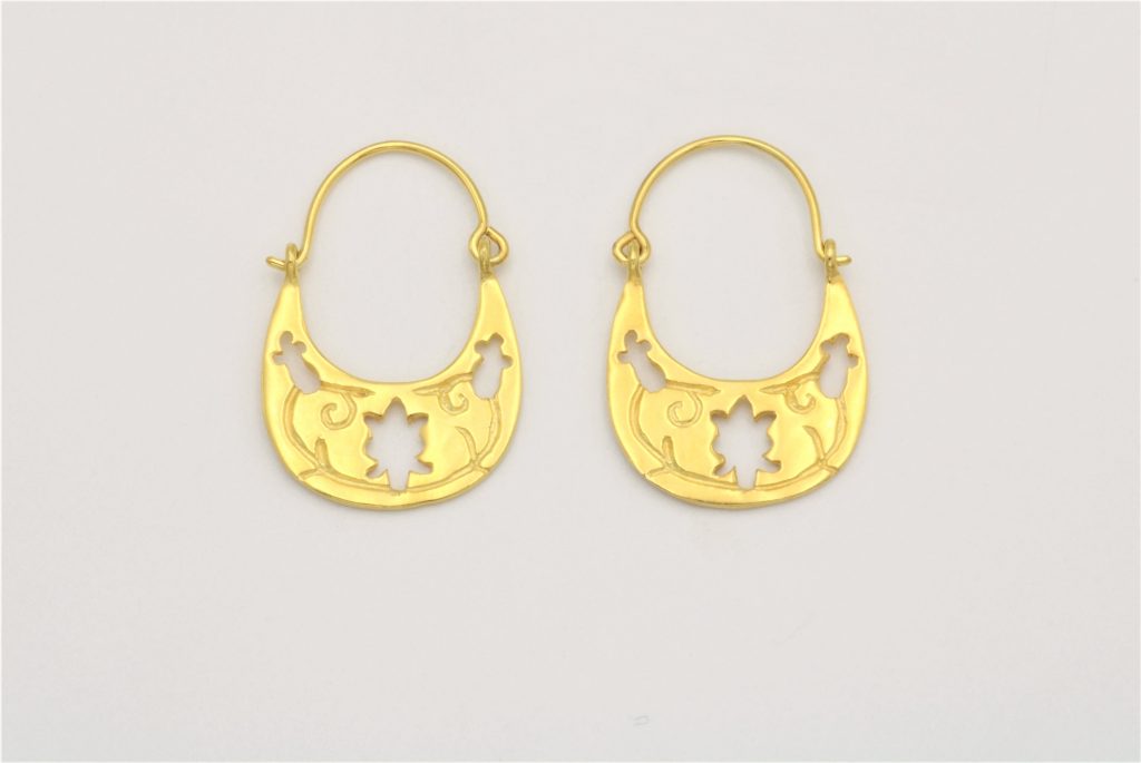 “Macedonian II” Earrings silver, yellow