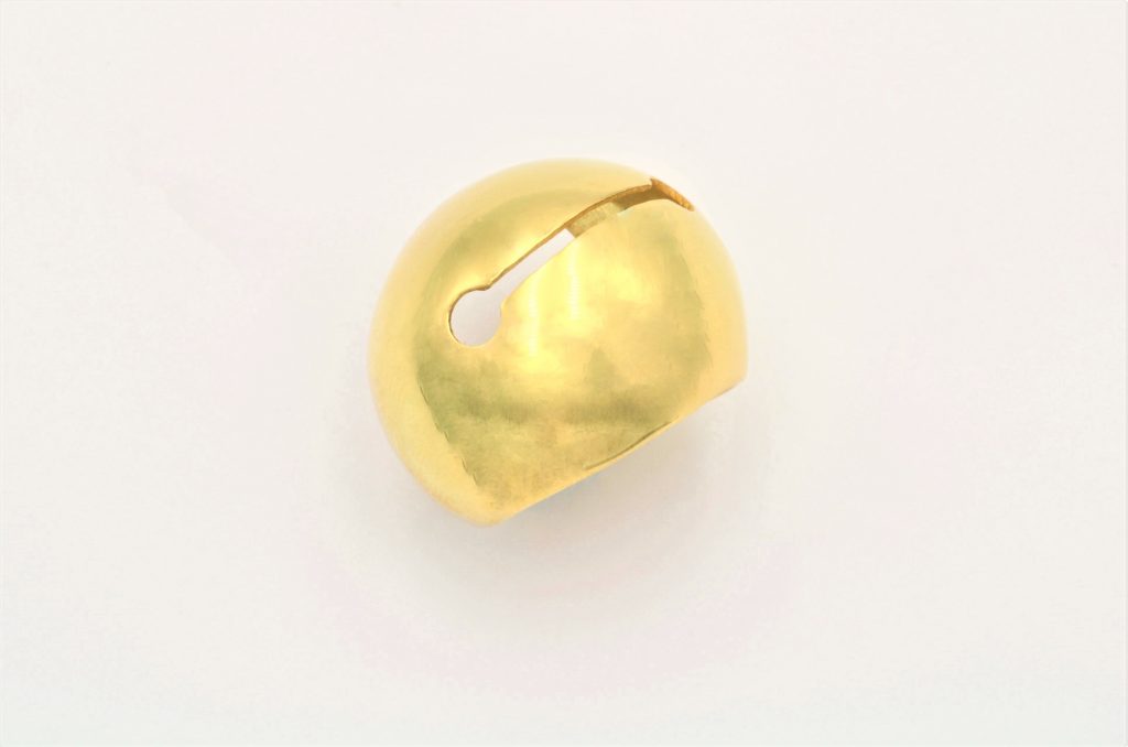 “Ring ring” Δακτυλίδι ασημένιο κίτρινο