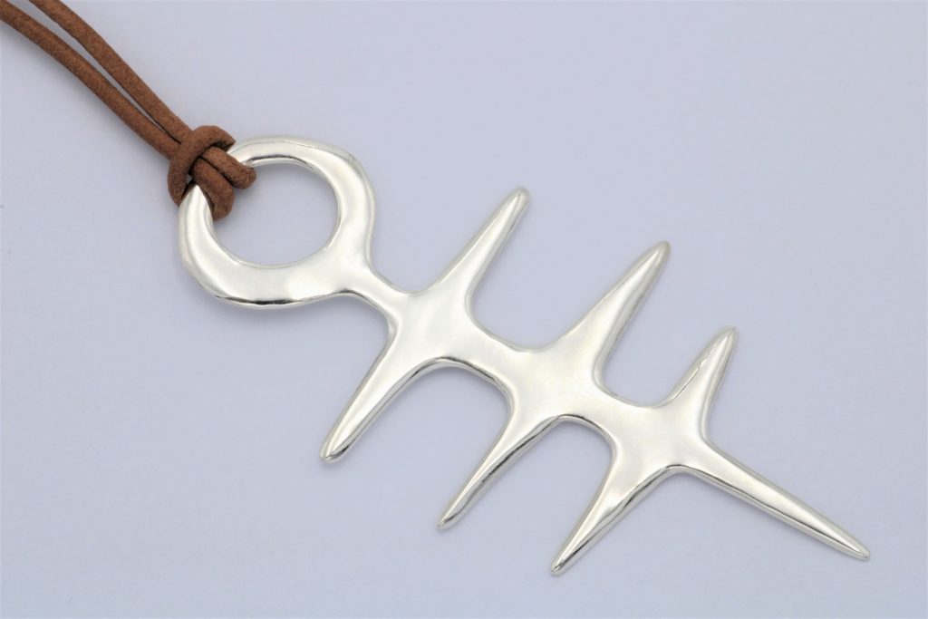 “Fishbone Ι” Pendant, silver