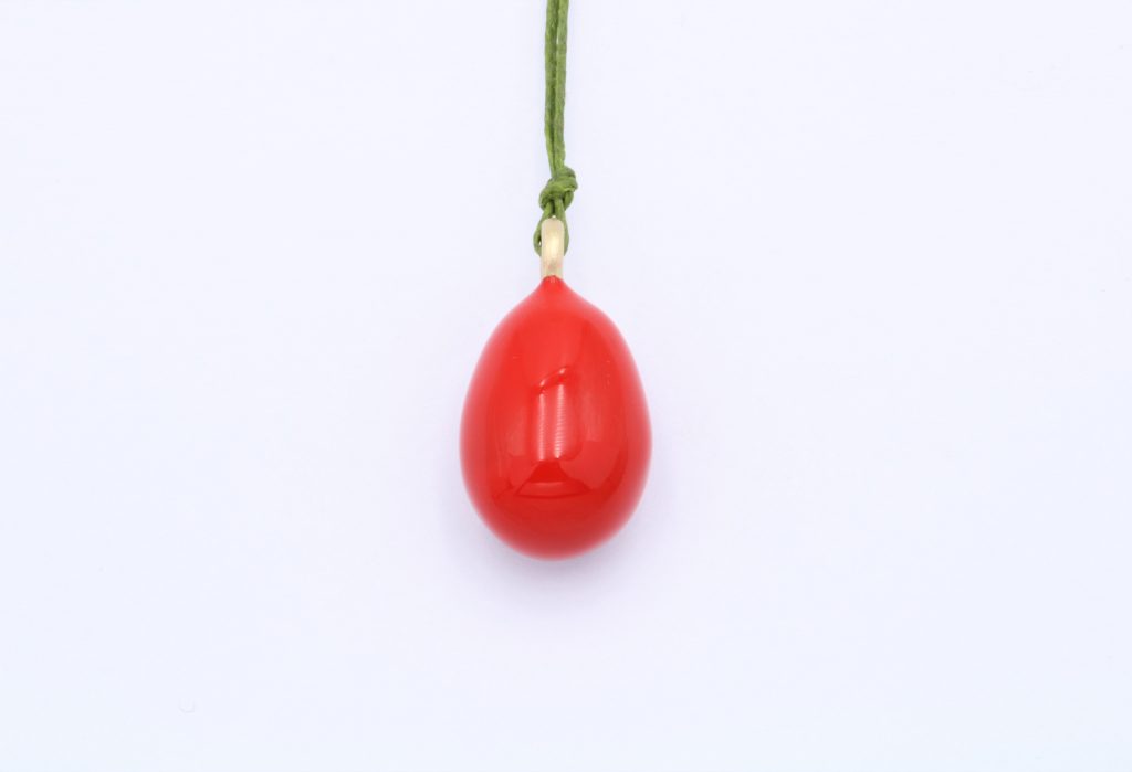 “Easter egg Ι” Pendant brass red