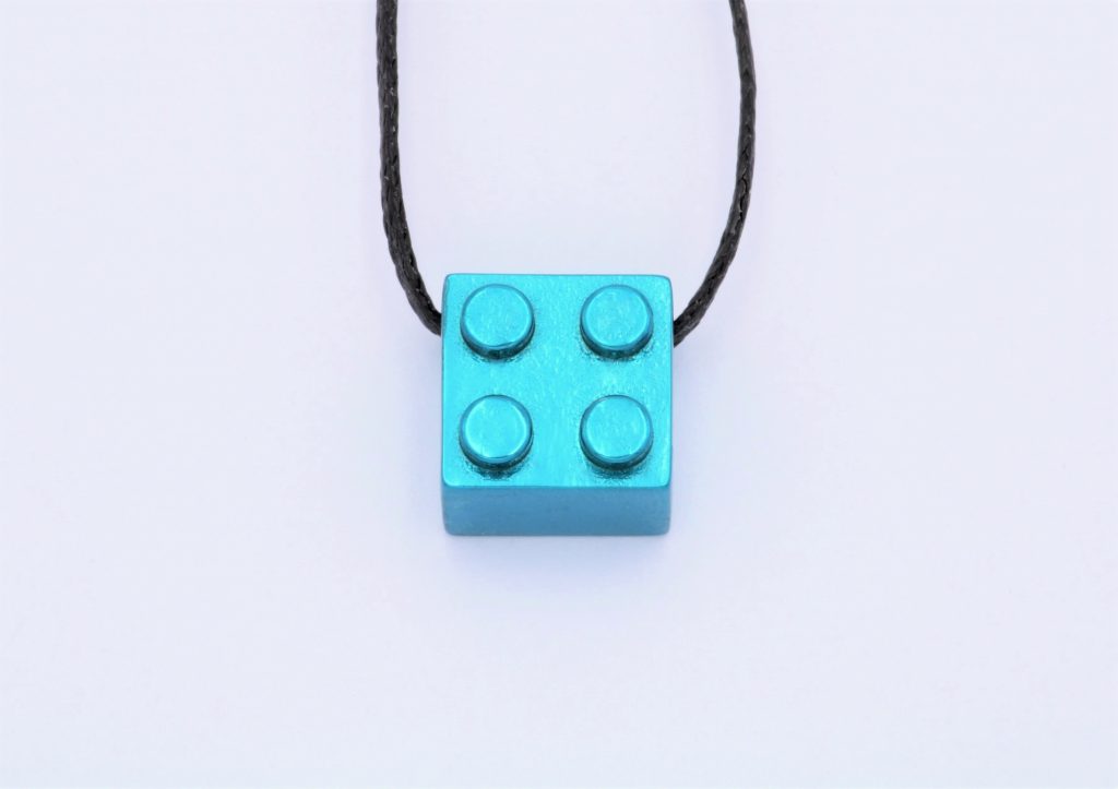 “Lego III” Pendant brass green nanoceramic