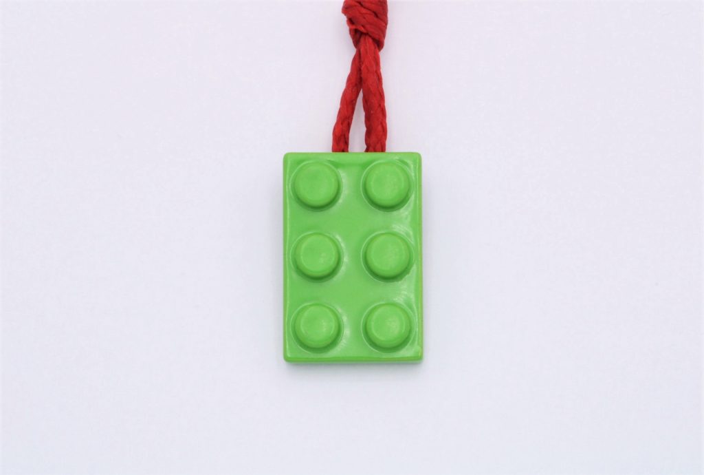 “Lego II” Pendant brass green electrostatic