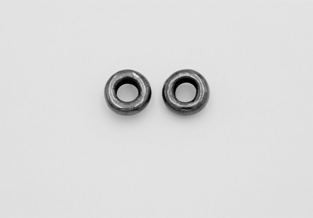 “Donuts” Earrings silver, black