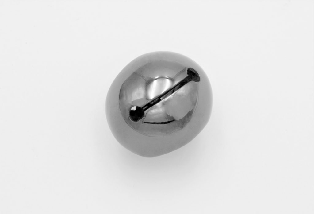 “Ring ring” Ring, silver, black