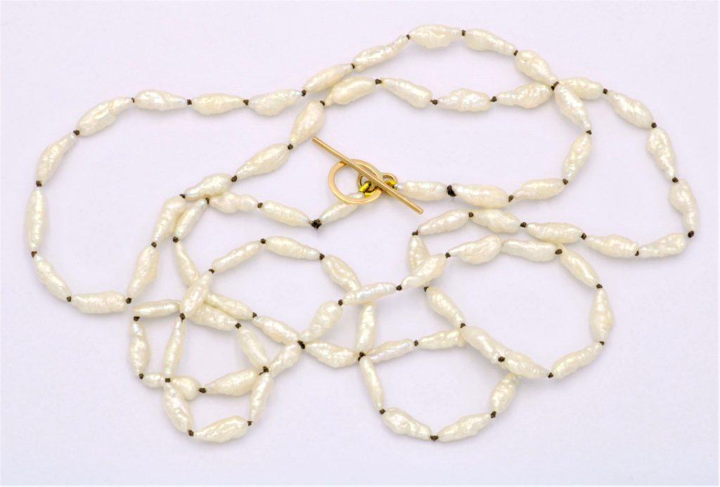 “Pearls” Necklace, gold, pearls