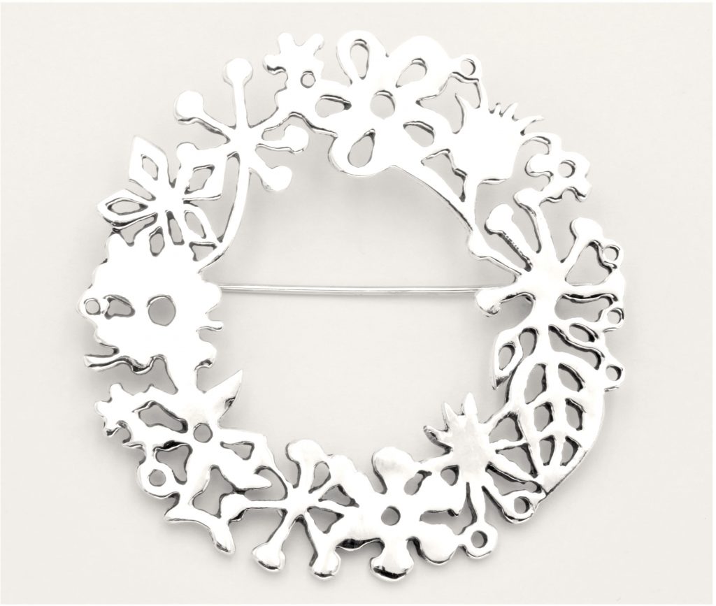 “Jungle wreath” Brooch silver