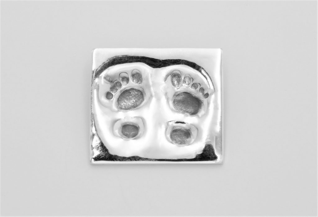 “Traces” Brooch-pendant silver
