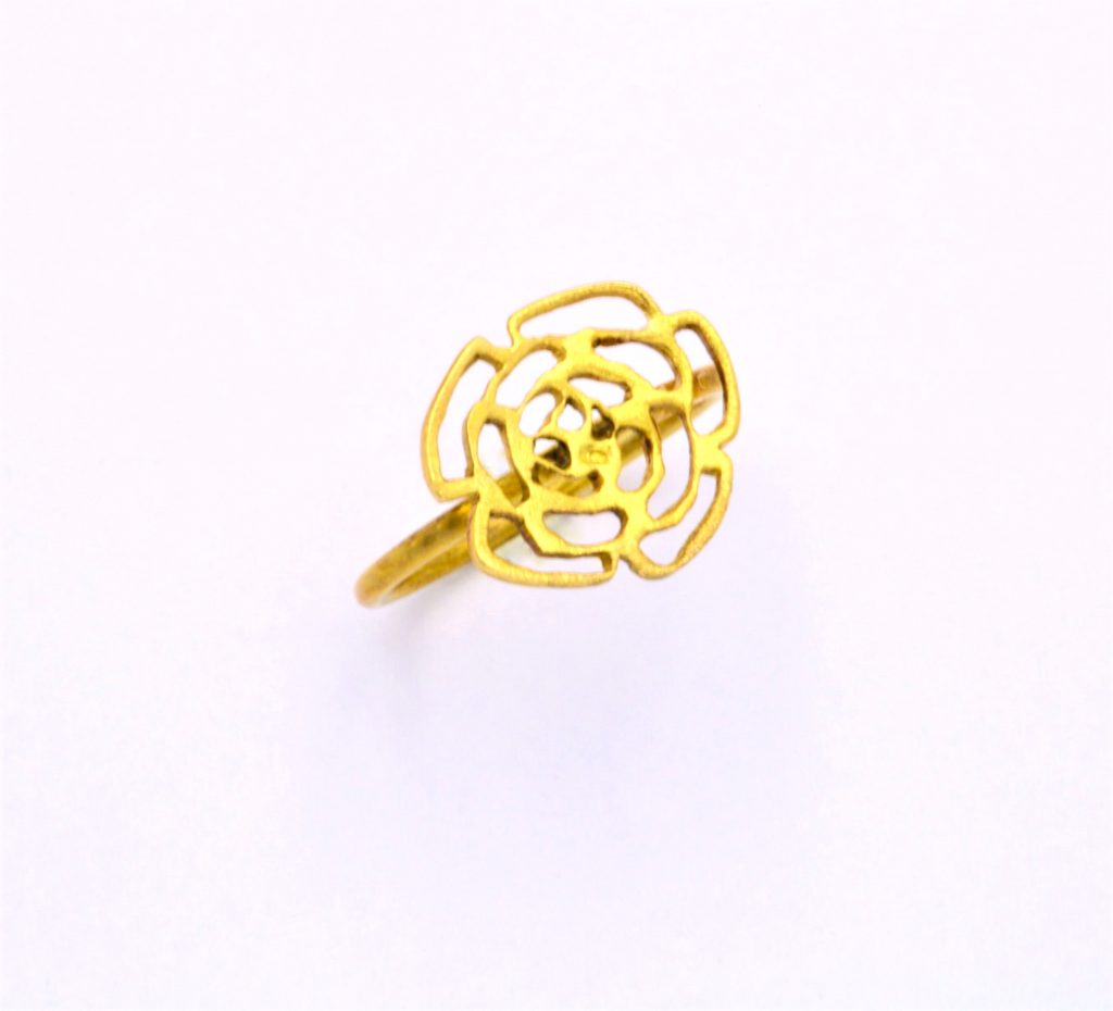 “Yellow rose IΙ” Ring silver, yellow