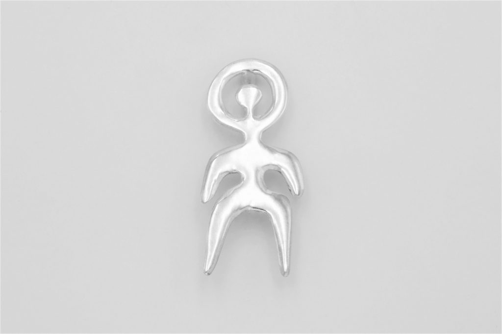 “Cave man ΙI” Brooch silver