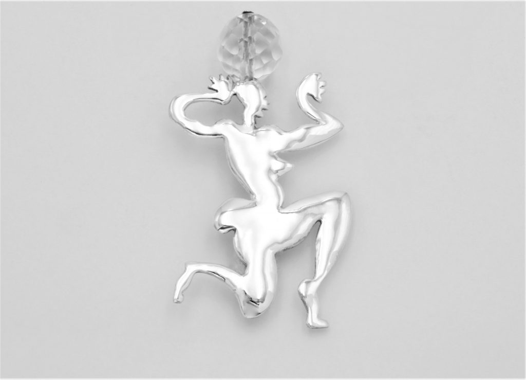 “Josephine A IΙ” Brooch-pendant silver, quartz