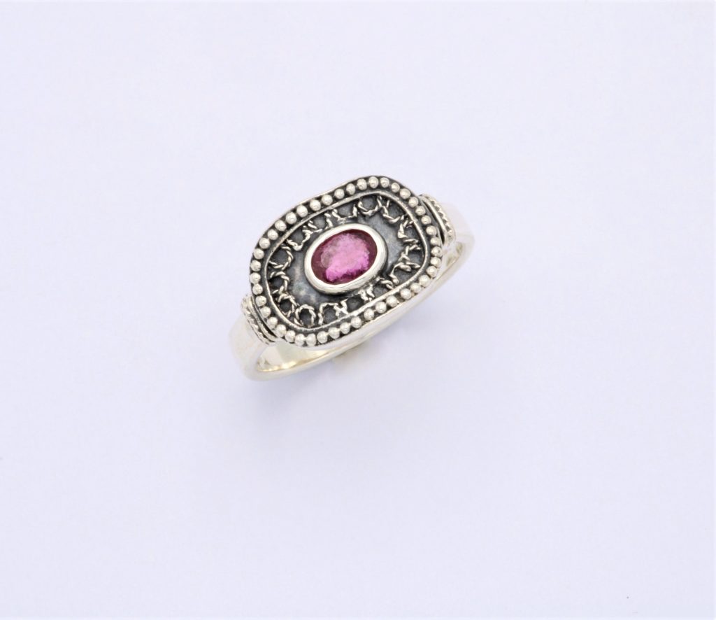 “Νaples” Ring, silver, tourmaline