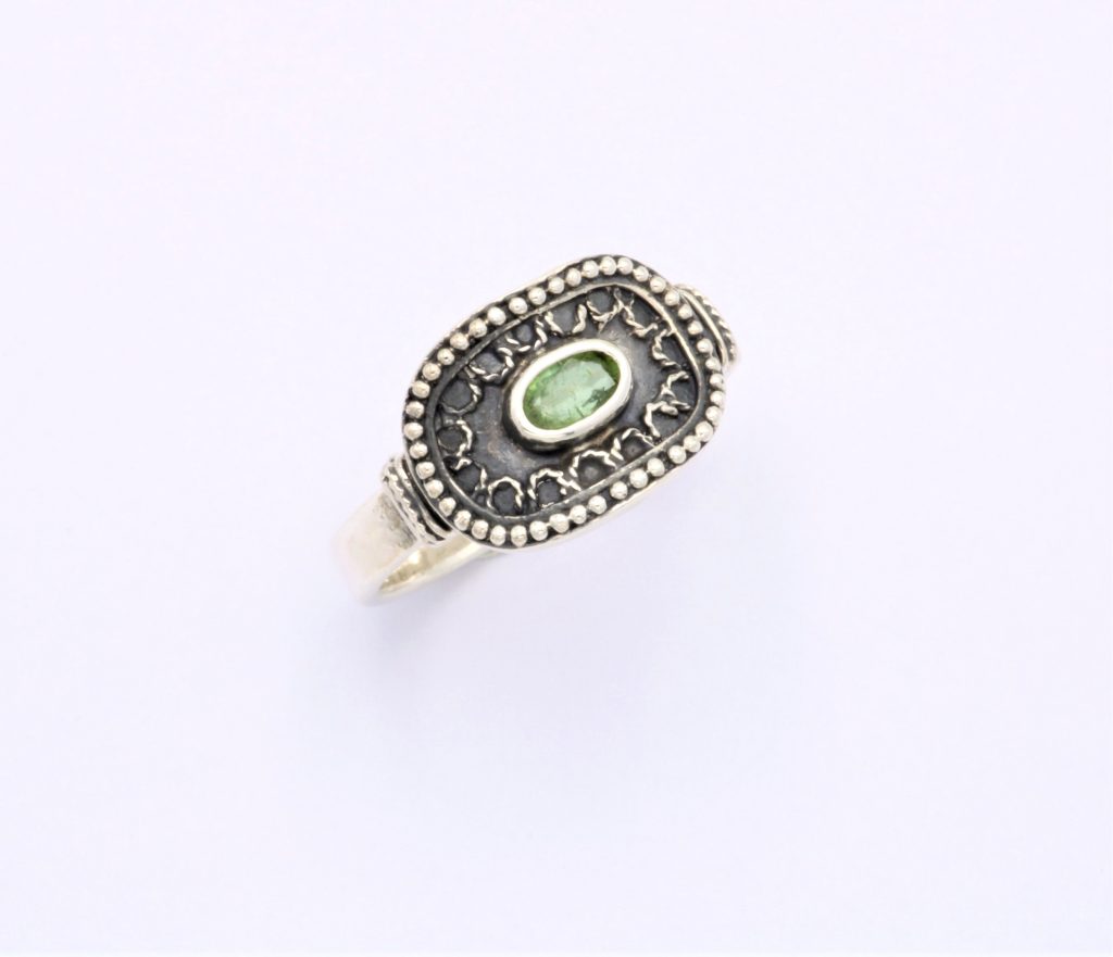 “Νaples” Ring, silver, tourmaline