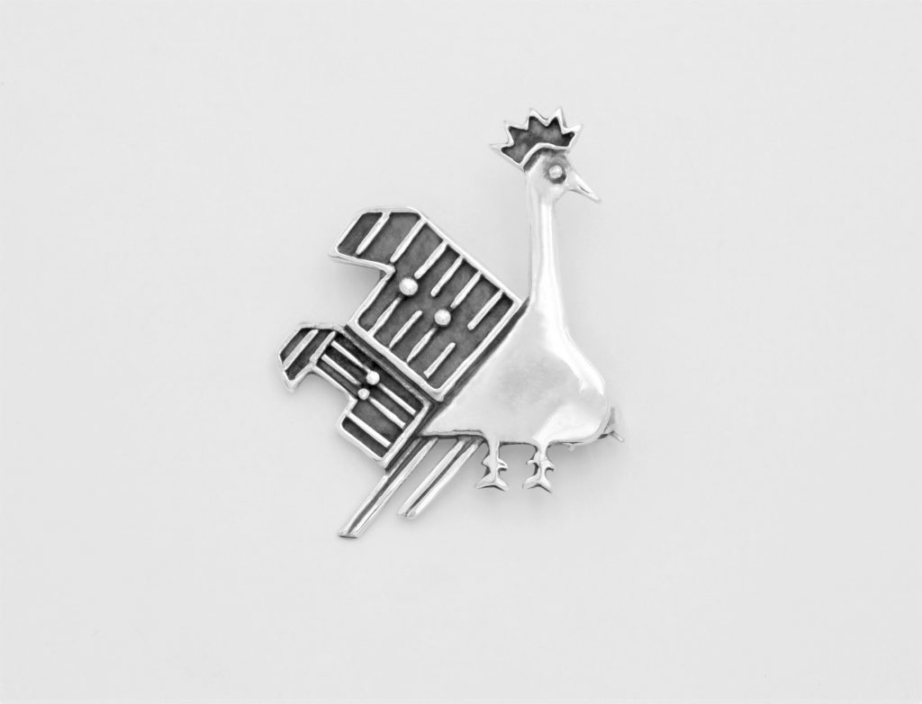 “Skyrian cock” Brooch silver