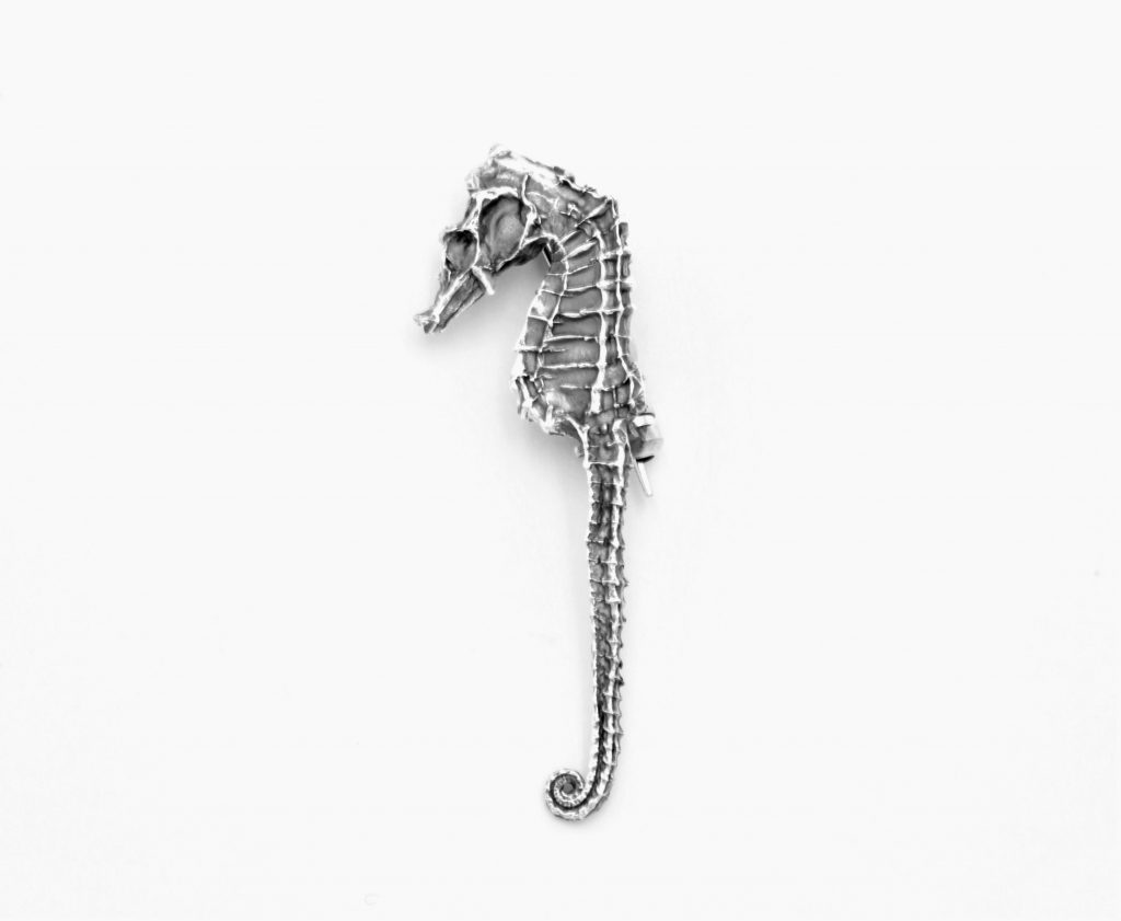 “Seahorse” Brooch silver