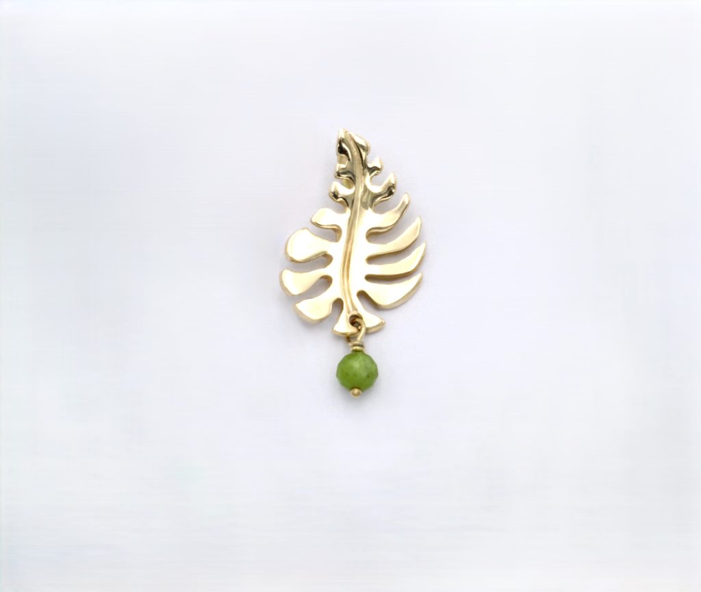 “Monstera” Πανταντίφ χρυσό με νεφρίτη